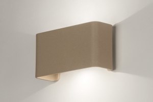 wall lamp 72806 designer modern aluminium metal beige taupe colored oblong rectangular