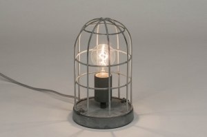 lampe de chevet 72855 look industriel rural rustique moderne lampes costauds acier gris gris beton