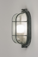 plafondlamp 72860 industrieel landelijk stoer raw eigentijds klassiek glas helder glas metaal grijs betongrijs ovaal