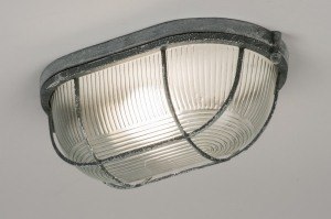 plafondlamp 72861 industrieel landelijk stoere lampen eigentijds klassiek glas helder glas metaal grijs betongrijs ovaal