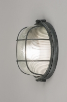 ceiling lamp 72862 industrial look rustic raw contemporary classical glass clear glass metal grey concrete gray round