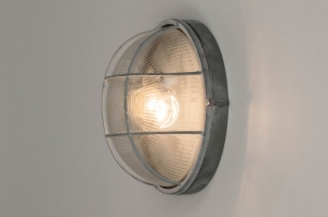 plafondlamp 72863 industrieel landelijk stoer raw eigentijds klassiek glas helder glas metaal grijs betongrijs rond