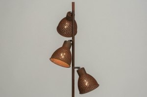 staande lamp 72866 landelijk modern metaal roest bruin brons bruin