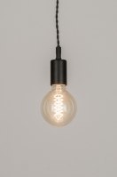 hanglamp 72947 industrieel landelijk modern retro metaal zwart mat rond
