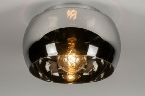 plafondlamp 73014 modern eigentijds klassiek glas chroom rond