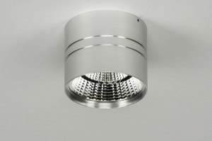 spot 73043 modern geschuurd aluminium aluminium rond
