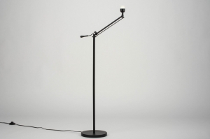 staande lamp 73066 modern eigentijds klassiek staal rvs metaal zwart mat