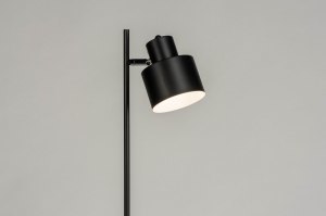 vloerlamp 73121 modern stoer raw beton metaal zwart mat grijs rond