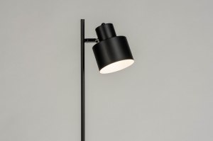 Stehleuchte 73121 modern coole Lampen grob Beton Metall schwarz matt grau rund