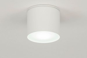 plafondlamp 73151 modern aluminium wit mat rond