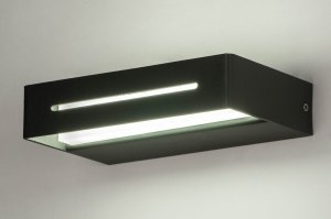 wandlamp 73160 eindereeks design modern aluminium metaal zwart antraciet rechthoekig