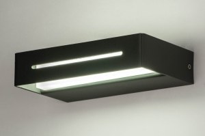 Wandleuchte 73160 Sale Design modern Aluminium Metall schwarz anthrazit rechteckig