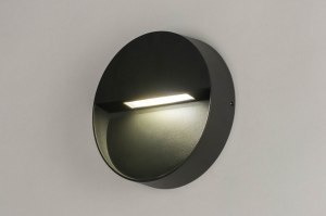 wandlamp 73163 sale modern aluminium metaal zwart antraciet donkergrijs rond