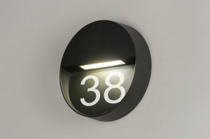 Wandleuchte 73163 Sale modern Aluminium Metall schwarz anthrazit rund
