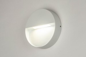 wandlamp 73164 eindereeks modern aluminium metaal wit mat rond