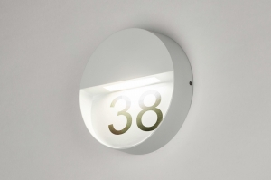 wandlamp 73164 sale modern aluminium metaal wit mat rond