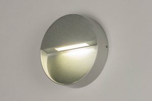 wandlamp 73165 eindereeks modern aluminium metaal zilver rond