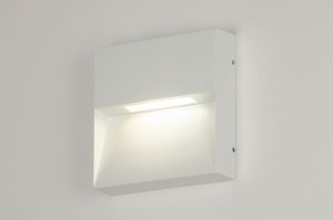 wandlamp 73167 eindereeks modern aluminium metaal wit mat vierkant