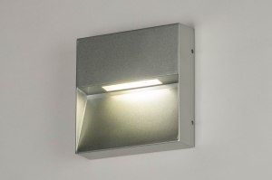 Wandleuchte 73168 Sale modern Aluminium Metall Silber viereckig