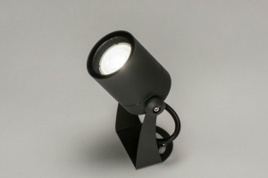 spotlight 73173 modern aluminium metal black dark gray round