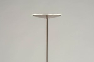 floor lamp 73190 modern stainless steel metal steel gray round