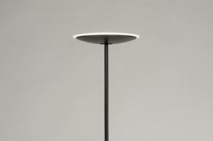 floor lamp 73191 modern metal black matt round