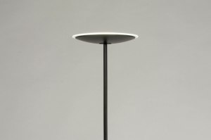 vloerlamp 73191 modern klassiek eigentijds klassiek metaal zwart mat rond