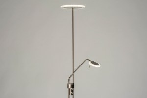 floor lamp 73199 modern stainless steel plastic acrylate metal steel gray round