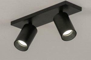 spotlight 73235 designer modern aluminium metal black matt round oblong rectangular