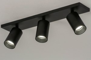 spot 73236 design moderne aluminium acier noir mat rond oblongue rectangulaire
