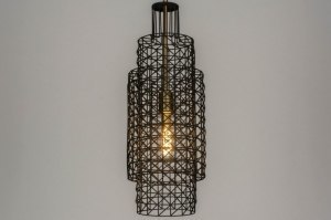 hanglamp 73275 sale industrieel modern stoer raw retro metaal zink zwart mat antraciet donkergrijs messing oldmetal (gunmetal) rond langwerpig