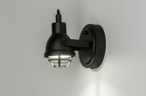 Spot 73292 Industrielook laendlich rustikal modern Metall schwarz matt rund