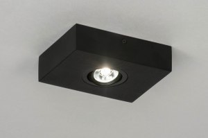 spotlight 73300 designer modern aluminium metal black matt rectangular