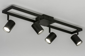 spotlight 73330 modern aluminium metal black matt oblong rectangular