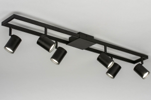 spotlight 73333 modern aluminium metal black matt oblong rectangular