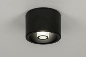 plafondlamp 73355 design modern metaal zwart mat rond