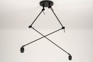 hanglamp 73358 industrieel modern eigentijds klassiek metaal zwart mat