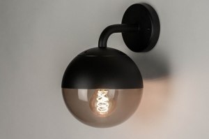 Wandleuchte 73375 Sale modern Aluminium Kunststoff Kunststoffglas schwarz braun