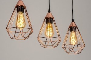 hanglamp 73410 modern eigentijds klassiek metaal koper roodkoper