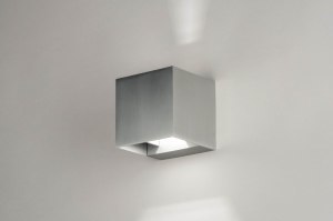Wandleuchte 73441 modern Aluminium gebuerstetes Aluminium Metall Aluminium viereckig