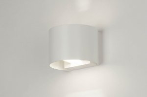 wall lamp 73443 modern aluminium metal white matt round