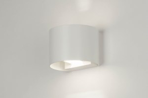 wandlamp 73443 modern aluminium metaal wit mat rond