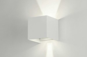 wall lamp 73474 modern aluminium metal white matt square