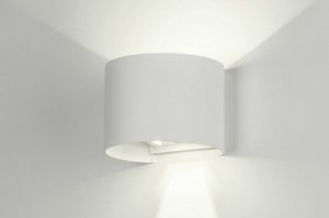 wandlamp 73478 modern aluminium metaal wit mat rond