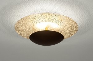 plafondlamp 73525 klassiek eigentijds klassiek messing metaal goud brons messing rond