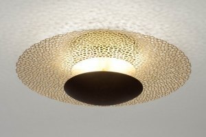 plafondlamp 73526 klassiek eigentijds klassiek messing metaal goud brons messing rond