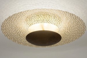 ceiling lamp 73527 classical contemporary classical metal gold rust matt brass round