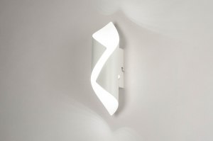 wandlamp 73540 modern metaal wit mat langwerpig