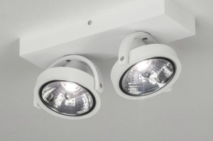 Spot 73576 modern Aluminium weiss matt rund rechteckig