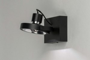 spotlight 73578 modern aluminium black matt round rectangular